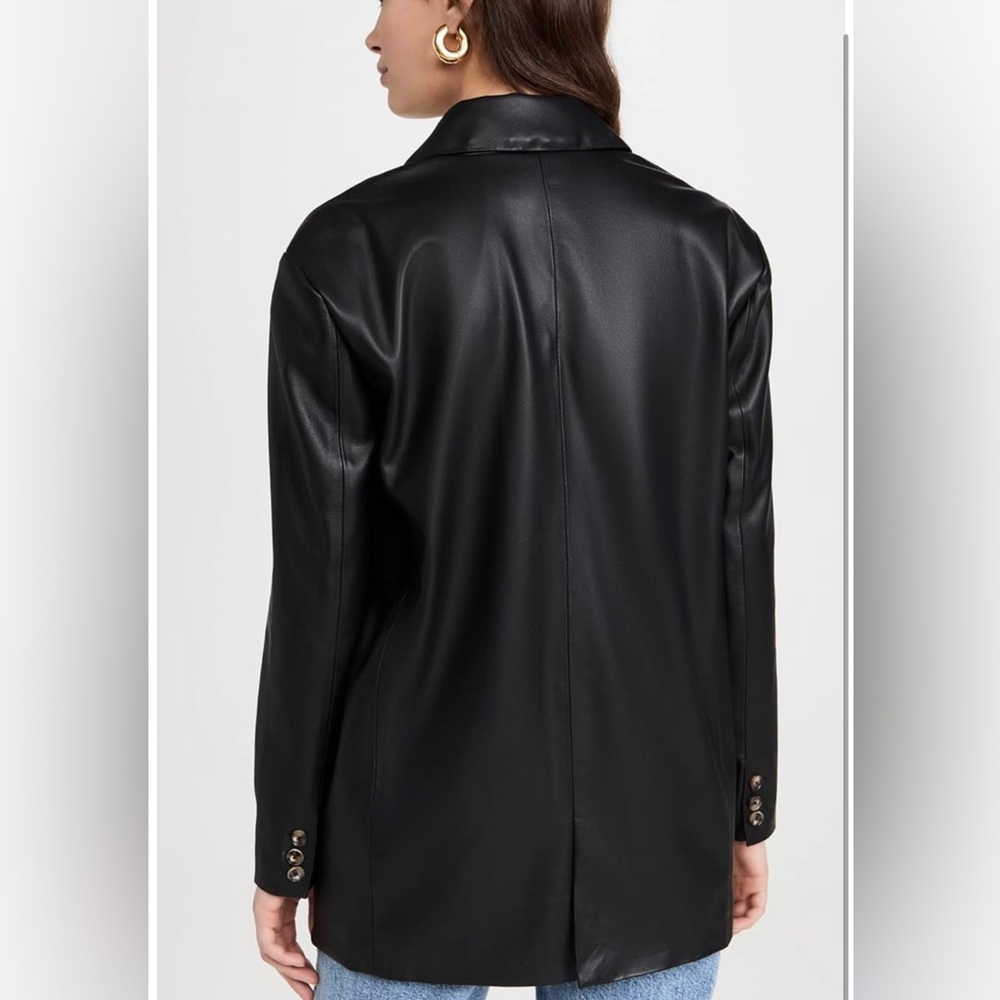 BLANKNYC Faux Oversized Leather Blazer Size Large - Picture 3 of 3